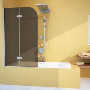 LUX PEARL GV-102A хром блестящий стекло бронзовое левое открывание двери