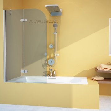 LUX PEARL GV-102A хром блестящий стекло выбеленное левое открывание двери