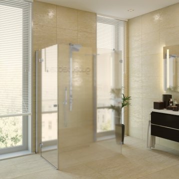 LUX RECTAN GK-104C хром матовый стекло матовое левое открывание двери