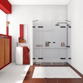 TREND DOOR GK-864 черный матовый стекло выбеленное