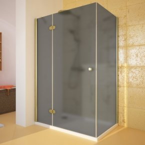 LUX RECTAN GK-103 золотой металлик стекло графитовое матовое левое открывание двери