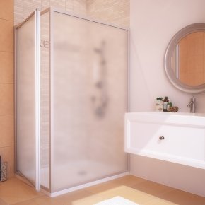 PRACTIC RECTAN GK-401 хром матовый стекло матовое