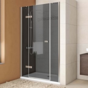 TREND DOOR GK-863P хром матовый стекло графитовое