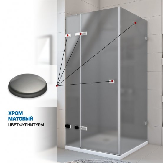 Инфографика 4 TREND SQUARE GK-863 хром матовый стекло графитовое матовое толщина 8_8