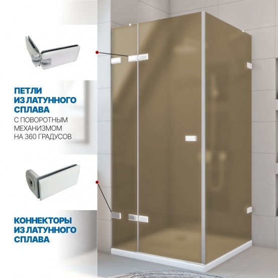 Инфографика 3 TREND SQUARE GK-863 белый матовый стекло бронзовое матовое толщина 8_8