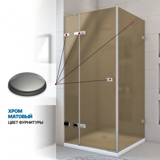 Инфографика 4 TREND SQUARE GK-863 хром матовый стекло бронзовое матовое толщина 8_6