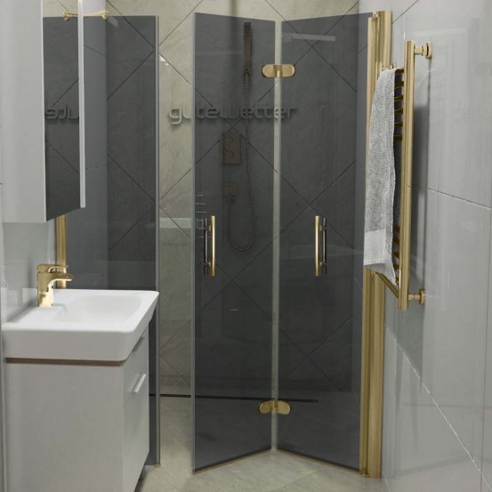 LUX DOOR GK-103C-CH02 золотой металлик стекло графитовое правое открывание двери