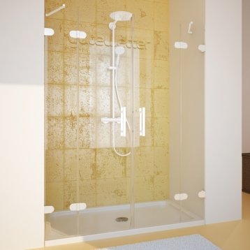 LUX DOOR GK-004-CH02 белый матовый стекло бесцветное