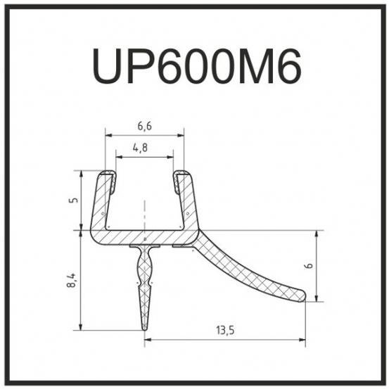 Уплотнитель для душевых ограждений UP600-M6
